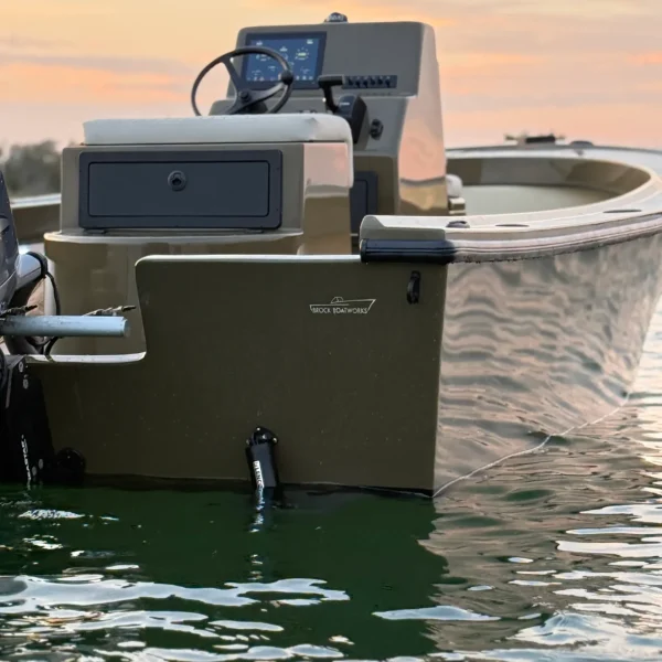 Custom 21-foot Parker boat stern