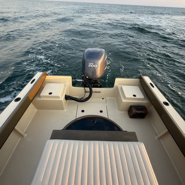 Stern of custom Parker boat
